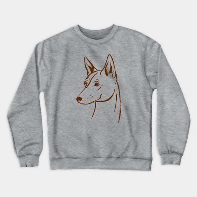 Basenji (Yellow and Brown) Crewneck Sweatshirt by illucalliart